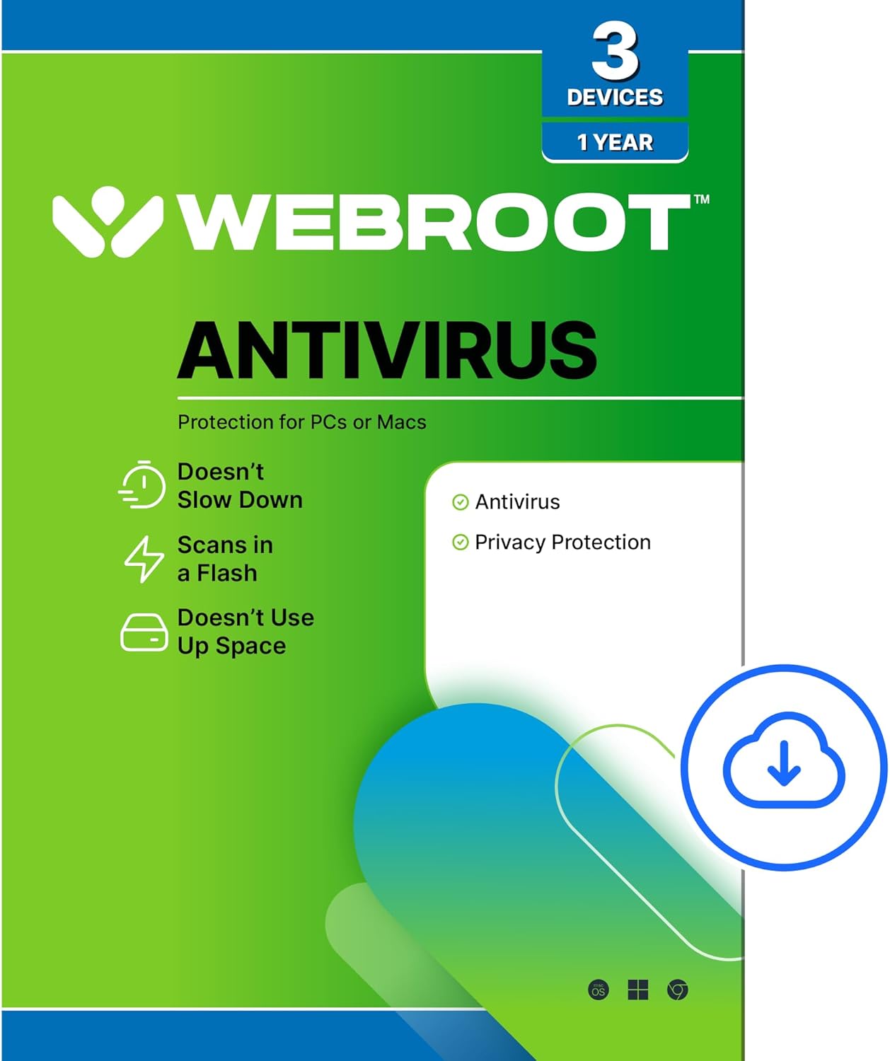 Webroot Antivirus Software 2025 | 3 Device